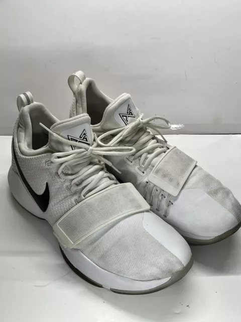 NIKE PG1 CHECKMATE Chrome Mens 13.5 Shoes White Athletic Sneakers 878627 100 59.99 PicClick