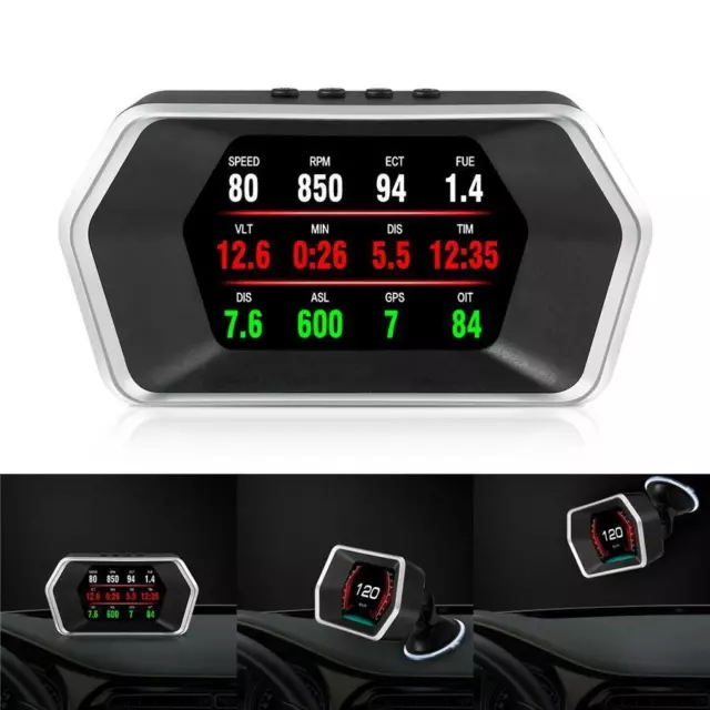 HD Digital Display Car OBD2 GPS HUD Computer Head Up Display Smart Digital Meter 2