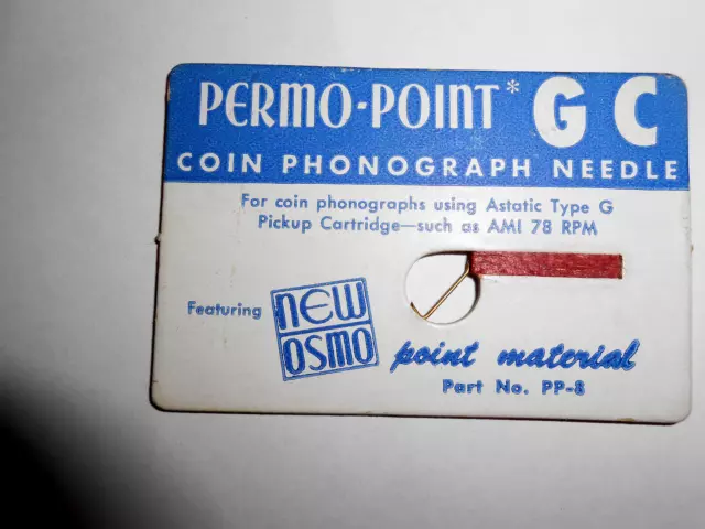 Permo Point GC PP 8 Needle Jukebox Coin Phonograph AMI Evans Rockola Store Stock