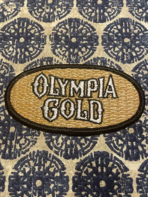 Olympia Gold Beer Patch Iron On Trucker Hat 70s 80s Rare Logo 4”