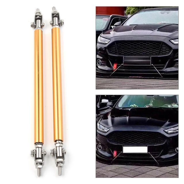 Regolazione paraurti anteriore spaccalabbra strut asta cravatta barra di supporto auto universale oro