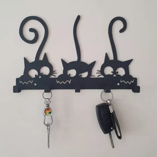 Orchestra Cat Shaped Home Decor Hanging Key Hook Key Holder Hook Wall Hook