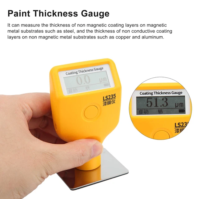 Paint Thickness Gauge LowTemperatureResistant Car Paint Coating Detector
