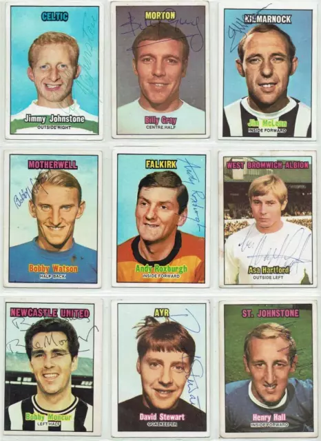 1970 1971 signed A&BC Scottish Football Green back Complete your card set