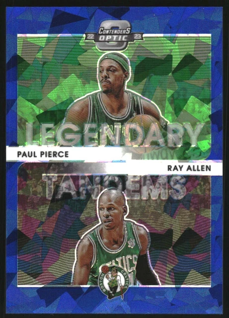 2022-23 Contenders Optic Legendary Tandems Blue Cracked Ice #16 Pierce Allen /75