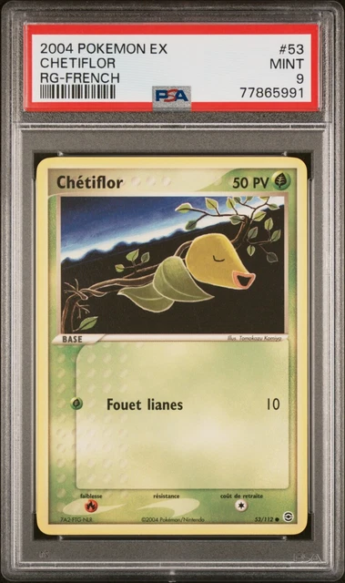 Carte Pokemon Chetiflor 53/112 EX Rouge feu Vert Feuille PSA 9 🍃🍃