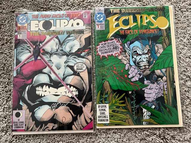 Eclipso: The Darkness Within #1 - Gem attached & Face of Vengeance SIGNED
