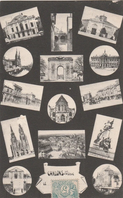 CPA 51 De CHALONS sur MARNE  carte multivue