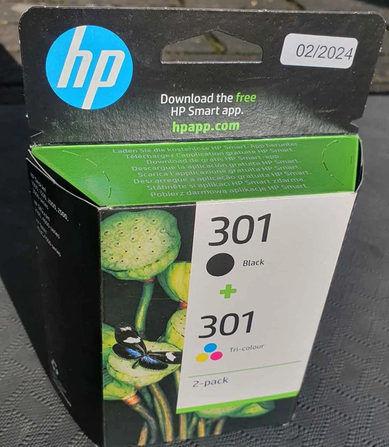 HP 301 Multipack 2-Pack Original Druckerpatrone,Schwarz+Tri-Color,(N9J72AE), OvP