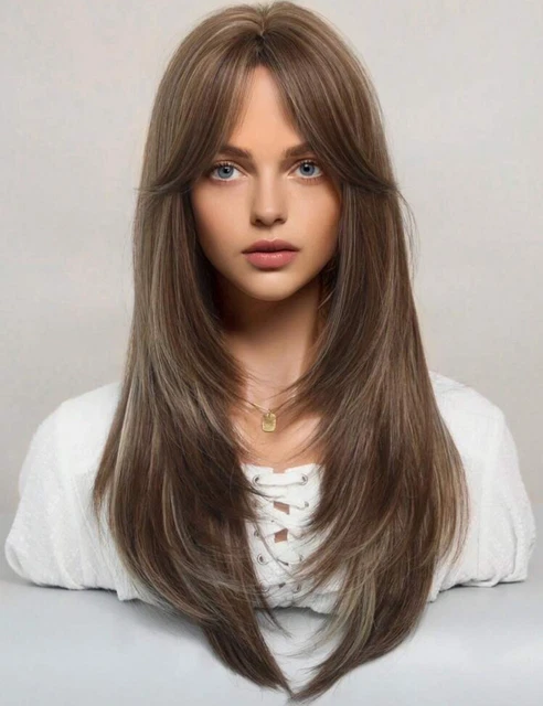 Perruque Longue Bouclée WIG ME UP - Brun Noir Cuivré, 65 Cm, Synthétique, Neuve Avec étiquettes