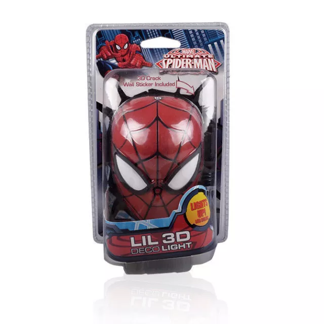 Spider-man Mask 3D FX Deco Light Mini Wall Mounted Design Led Night Lamp