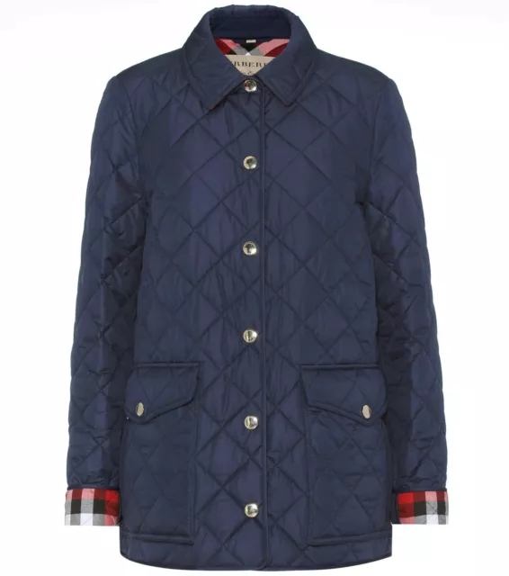 BURBERRY Westbridge Diamond Quilted Navy Jacket L130701 Size Small 2