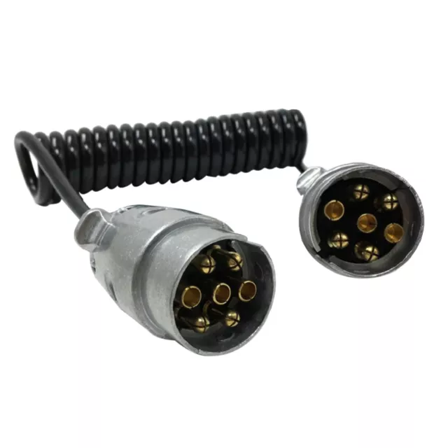 1x Remorque Rallonge Spirale Câble Prise 7Broche 12N Type Voiture Adaptateur