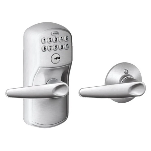 Schlage FE575-PLY-JAZ Keypad Entry and Auto-Lock Electronic - Chrome