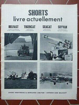 7/1968 PUB SHORT SKYVAN AIRCRAFT GARRETT TPE 331-201 ENGINES ORIGINAL FRENCH AD 