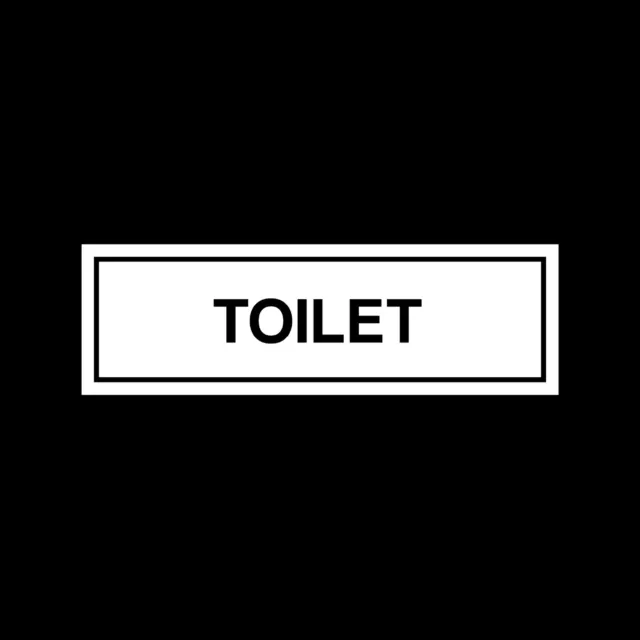 Toilet - 60mm x 190mm - Plastic Sign or Sticker - Door Signs