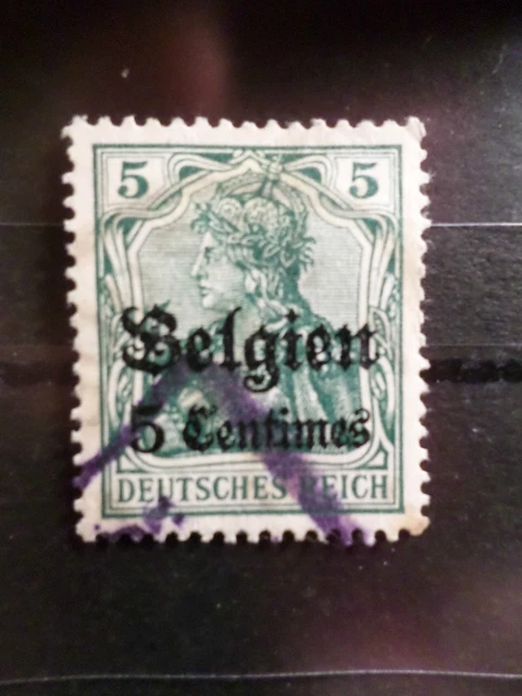 Belgien Besetzung Deutsche, 1914 Briefmarke 2, Entwertet, Belgium, Deutschland