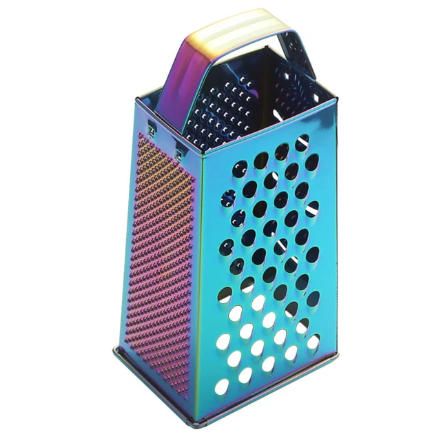 Grattugia verticale in acciaio inox, grattugia 4 lati per formaggio, cetrioli, carote