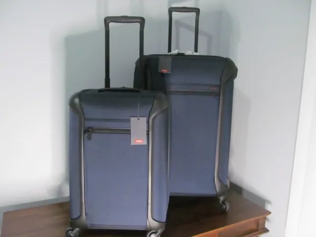 TUMI Luggage Set-Navy Blue International 22 Carry On & 28" Check In Spinners-NWT