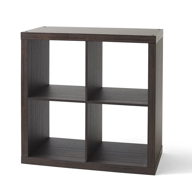 BETTER HOMES & Gardens 4Cube Storage Organizer, Tobacco Oak 63.53