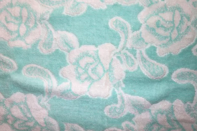 Preloved Vintage Guest Room Towel, Lucky Clover Floral Towel, Flower Towel