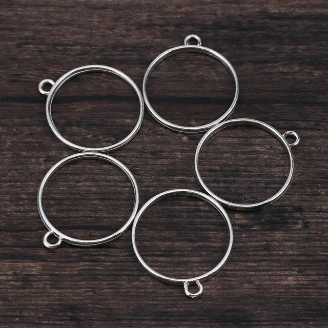 20 PIEZAS Colgante de perlas de metal Colgante de perlas hecho a mano