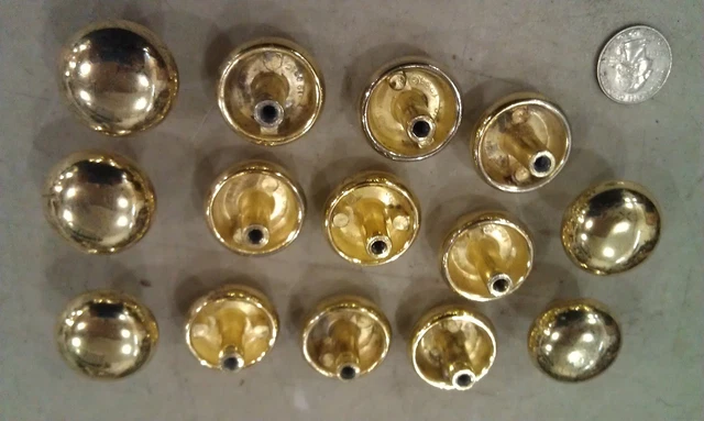 7Ggg52     Brass Finish Cabinet Pulls, Die Cast, No Screws, 80G Each, 14 Pcs, Gc