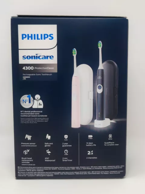 Philips Sonicare 4300 Doppelpack Elektrische Zahnbürste HX6800/35 NEU und OVP 3