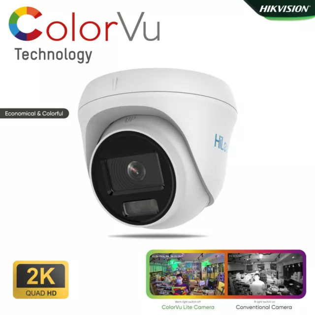 HILOOK by HIKVISION 5MP COLORVU LITE 30M PoE NETWORK TURRET CCTV CAMERA (2.8MM)