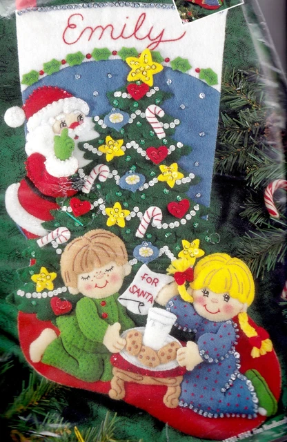 Hazlo tú mismo Bucilla Galletas para Santa Nochebuena Aplique' Kit de Medias 83391