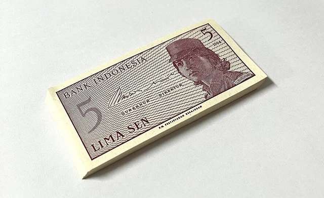 Indonesia 5 Sen 1964 P 91 UNC LOT 20 PCS