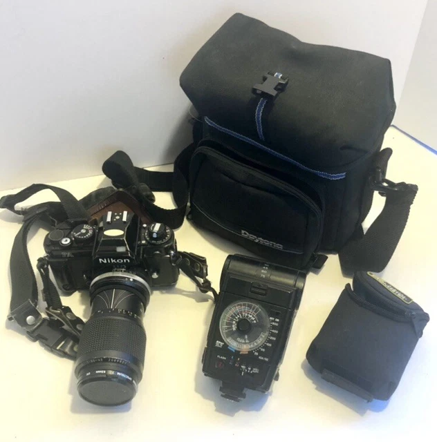 Nikon Camera FA Black Body + SB-16 Flash + 54mm UV Lens + Bag And More READ