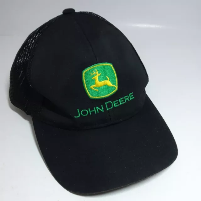 john deere hat embroidered Mesh snapback black green trucker farmer cap