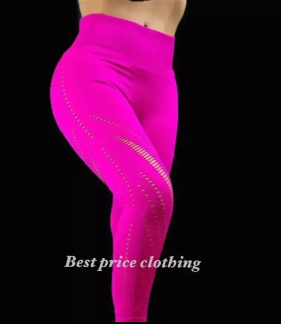 Victorias Secret Sport Seamless High Rise 7/8 Tight Yoga Gym Leggings Fuchsia