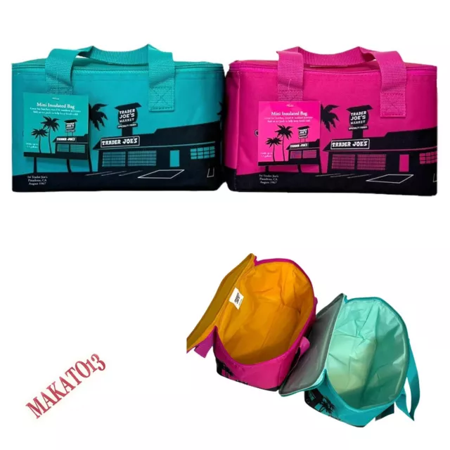 TRADER JOE'S MINI Insulated Tote Lunch Bag 1.5 Gal Limited 2024 Set Of
