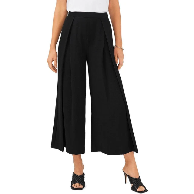 Vince Camuto Womens Washer Pleated Cropped Pull On Wide Leg Pants BHFO 3872
