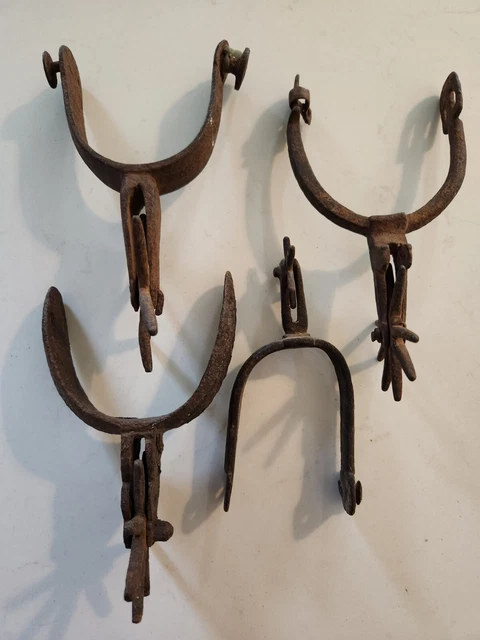 Lot Of Antique Spurs Old Wild West Western Americana Cowboy Ghost Town