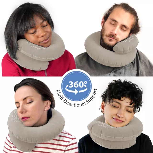 Boa Cushion Travel Pillow Inflatable 360° Support for Head, Neck, and Chin