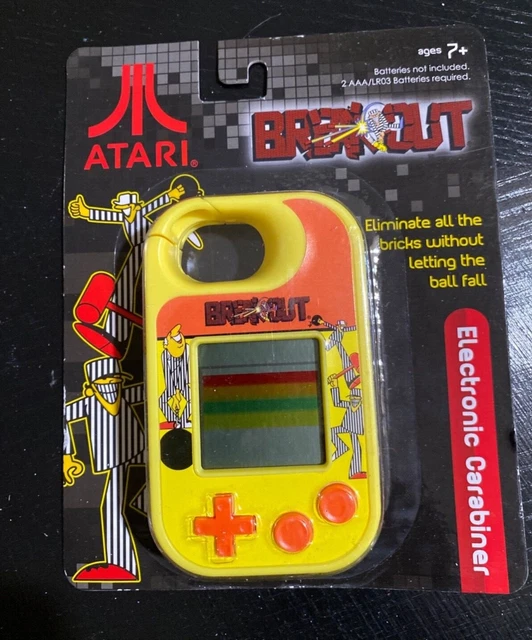 ATARI BREAKOUT ELECTRONIC Carabiner Handheld Mini Game (Basic Fun 2012