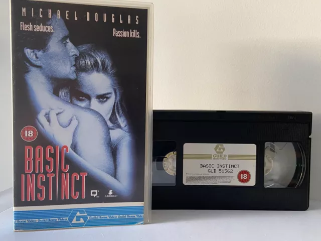 VHS Video - Basic Instinct (1992) Michael Douglas, Sharon Stone