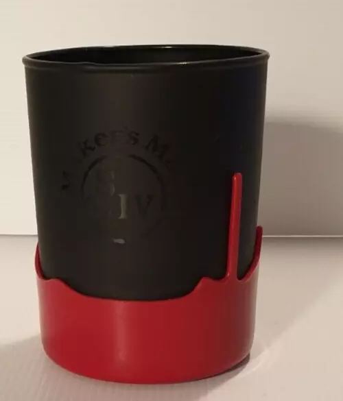 Maker's Mark Kentucky Whiskey S IV Metal Cup/Mug Black with Red Wax Seal Bottom