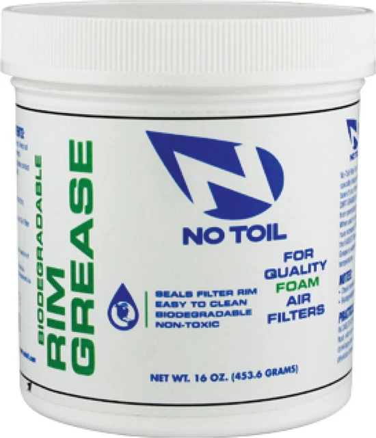 NO TOIL BIODEGRADABLE NonToxic Foam Air Filter Rim Grease Sealant 16oz
