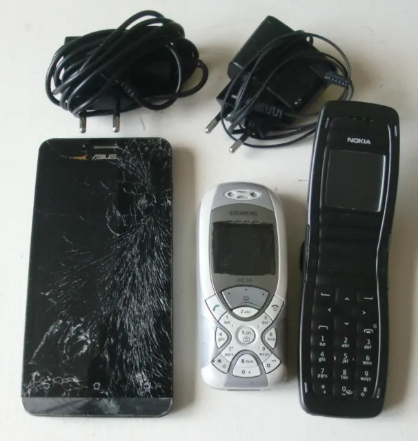 Bundle of Mobile Phones and Chargers for Spares or Repair