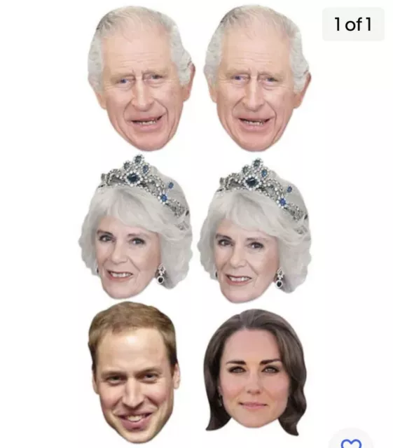 Senior Royals The Royal Family Card Face Masks Pack 6