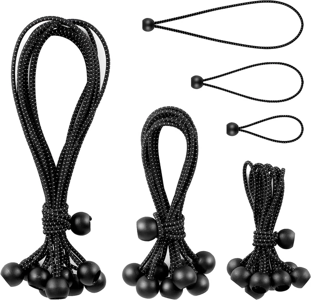 Assorted Sizes Bungee Balls with Tarp Tie Downs, 30 PCS