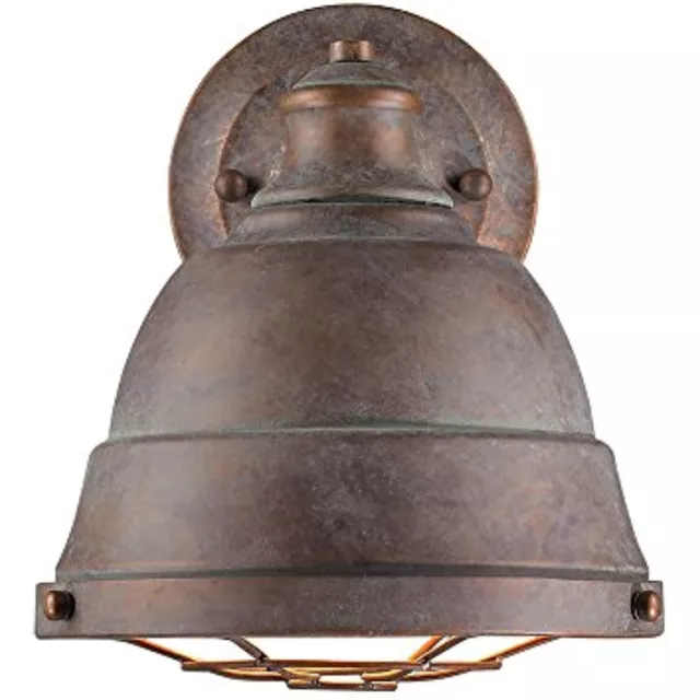 Golden Lighting 7312-1W CP Bartlett Wall Sconce, Copper Patina