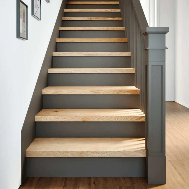 12 Marches D'escalier En Chêne Massif Non Traité - Dimensions 90x25x2 Cm, Pour Escalier Ou Rebord De Fenêtre
