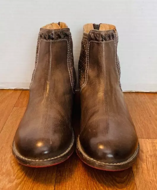 NWOB, BED STU, Womens Brown Leather Boots w/Zippers, 8.5.