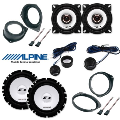 Alpine Set Haut-Parleurs Alpine pour Fiat Stilo 5 Portes avant et Arrière 