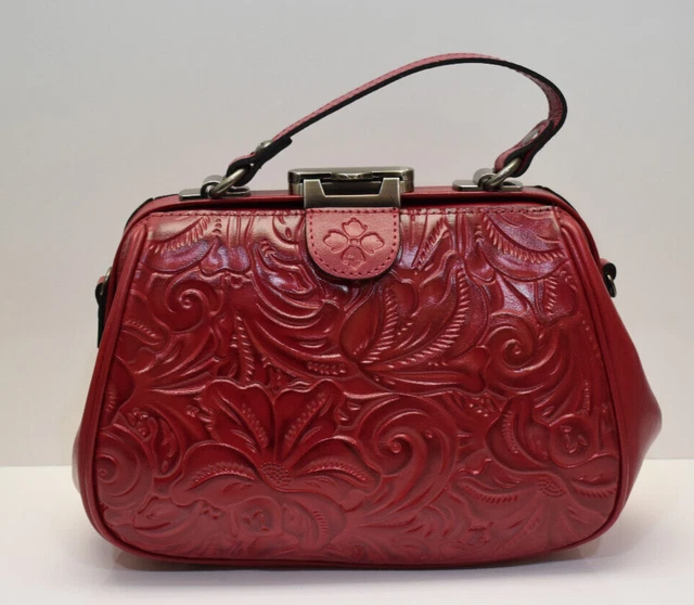 Patricia Nash Burnished Tooled Colors Gracchi Satchel Handbag + Strap Granita Patricia Nash Burnished Tooled Colors Gracchi Satchel Handbag + Strap Granita